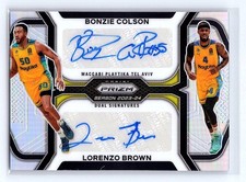 Bonzie Colson / Lorenzo Brown 2023-24 Prizm EuroLeague Dual Auto Silver #/25