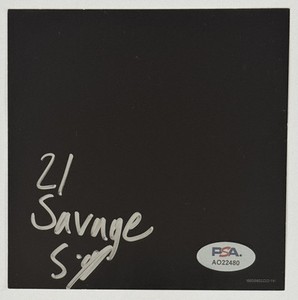 21 Savage Signed CD | eBay