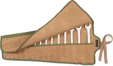 Tool Roll up Organizer Bag, Heavy Duty 16Oz Waxed Canvas (Tools not included)