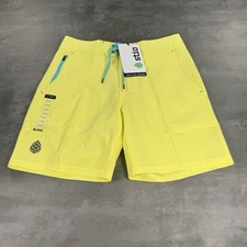 Stio CFS Board Shorts Swim Trunks Stretch Quick Dry UPF Comfort Yellow Mens 30