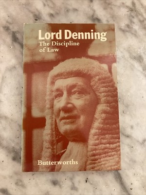 SIGNED 1ST ED 1979 LORD DENNING THE DISCIPLINE OF LAW PAPERBACK PROFUMO SCANDAL