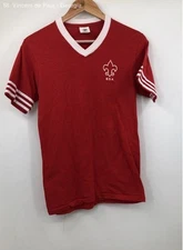 Men's B.S.A. Red Vintage Boy Scouts V Neck Tee Shirt - Size Medium