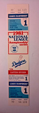 1981 NLCS Game 1 Ticket Stub Dodgers vs Expos Montreal World Series Champ Year