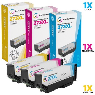 LD 3pk Replacement for Epson 273 XL 273XL T273XL XP-800 XP-810 XP-820 Cyan