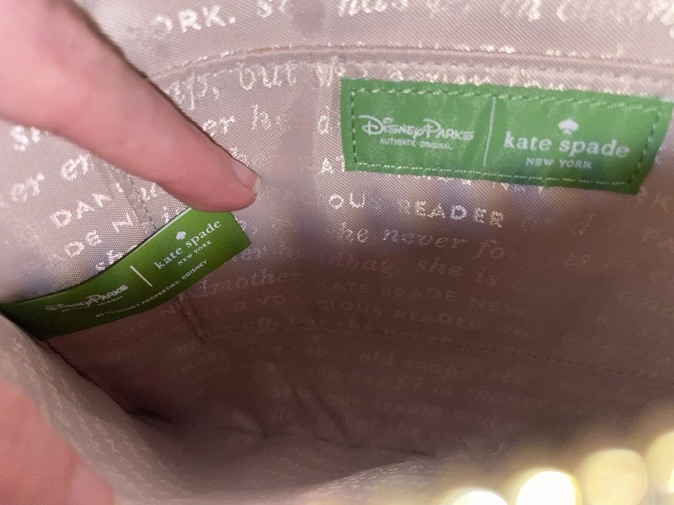 Kate Spade And Walt Disney Collaboration Makeup Bag With Silver Glitter Bottom - Image 4 of 4