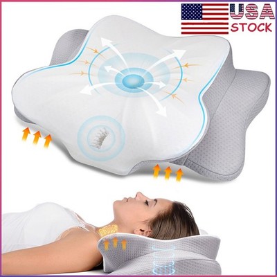 Neck Pillow Soft Cervical Pillow For Neck & Shoulder Pain Memory Foam Pillow NEW