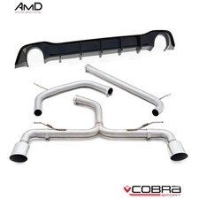 MK8 Golf R-Line Exhaust Dual Exit GTi Style GPF Back inc Maxton Valance (1.5TSi)