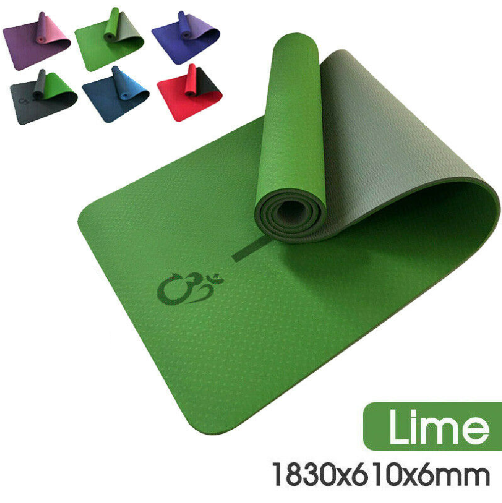 TPE Yoga Mat Eco Friendly Exercise Fitness Gym Pilates Non Slip Dual Layer AU eBay