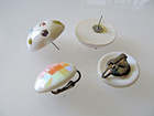 Vintage Funky Colorful Domed Retro Earrings — photo 6