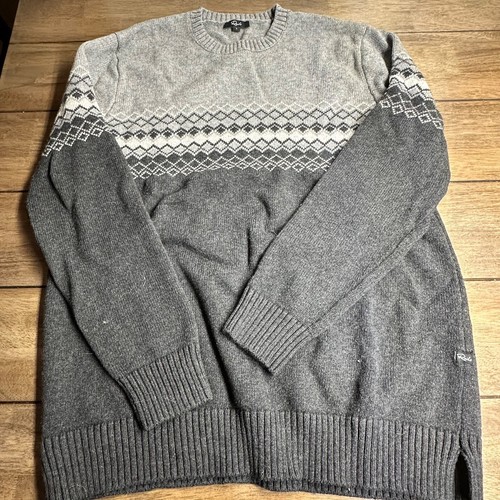 $178 - NWT - Rails Kieran Crewneck Heather Grey/Black Sweater Size L - 第 1/6 張圖片