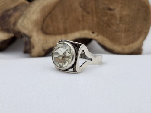 Ring Silber 835 Vintage Design mit großem Bergkristall Edelstein - Bild 2 von 11