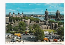 Vintage Postcard Continental The Tower of London and Tower Bridge