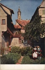 Old postcard postcard Rothenburg- Hof in der Marien pharmacy GERMANY (1075914)