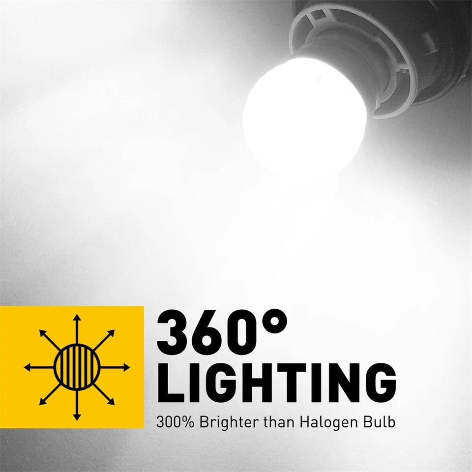 2 белые светодиодные лампы 6000K 1157 Bay15d 6-SMD для задних тормозных стоп-сигналов автомобилей грузовиков 12 В США - Изображение 4 из 4