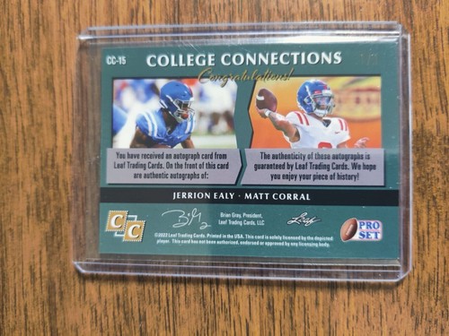 2022 Leaf Metal MATT CORRAL/JERRION EALY 1/1 CC-15 Auto Dual College connections - Picture 11 of 12