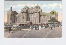PPC Postcard NJ New Jersey Atlantic City Hotel Traymore And Boardwalk Exterior