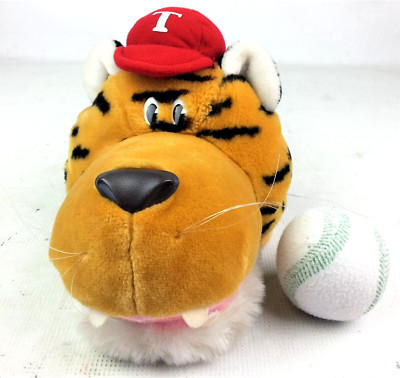 All Star Puppets Tiger Plush w/ Baseball VINTAGE Dakin 1988 Play Catch Stuffed