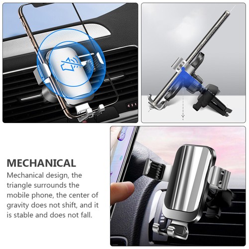 Metal Gravity Bracket Cell Phone Holder Support Clip Car Vent Magnetic - 第 12/12 張圖片