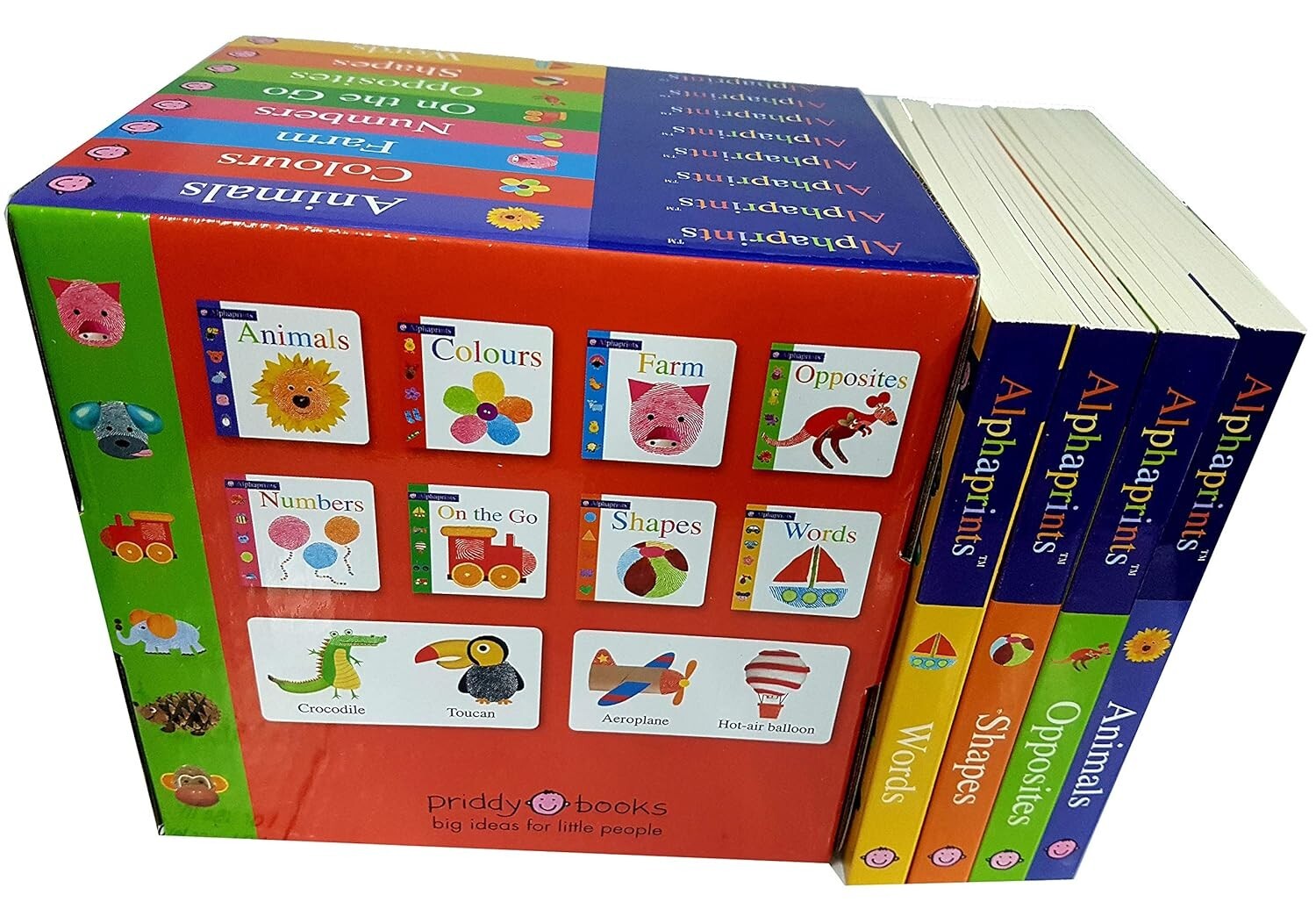 Alphaprints first words 8 books collection set Board book NEW