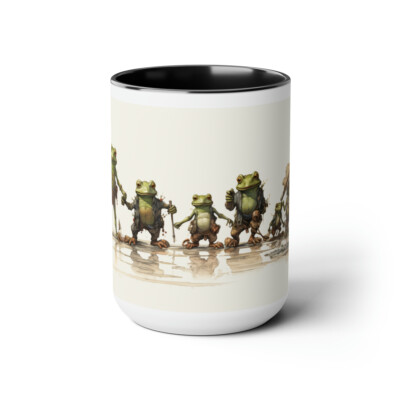Traveling Frogs Scene Funny Great Gift idea Mom Dad Love Coffee Mugs 15oz #51