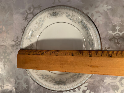 ❤️Noritake Colburn 6107 fruit dish Blue Flores Floral Silver