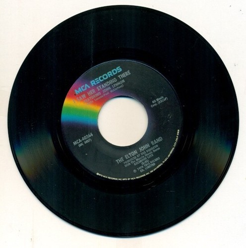 VINTAGE RECORD-45 rpm-THE ELTON JOHN BAND-PHILADELPHIA FREEDOM-I SAW HER - Picture 2 of 2