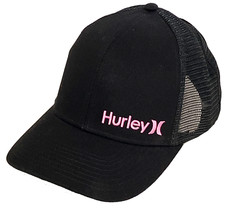 Sombrero Hurley Negro Rosa Logo Snapback Malla Camionero Sombrero Hurley Ropa Ropa