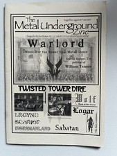 The Metal Underground Zine 4 Fanzine A5 Norway MINT WARLORD WOLF and many more