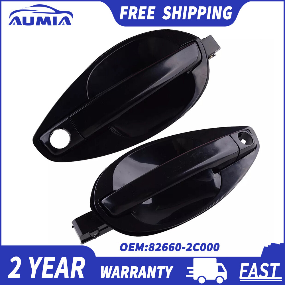 2 piezas apto para Hyundai Tiburon cupé 2003-2008 negro manija de puerta exterior captura