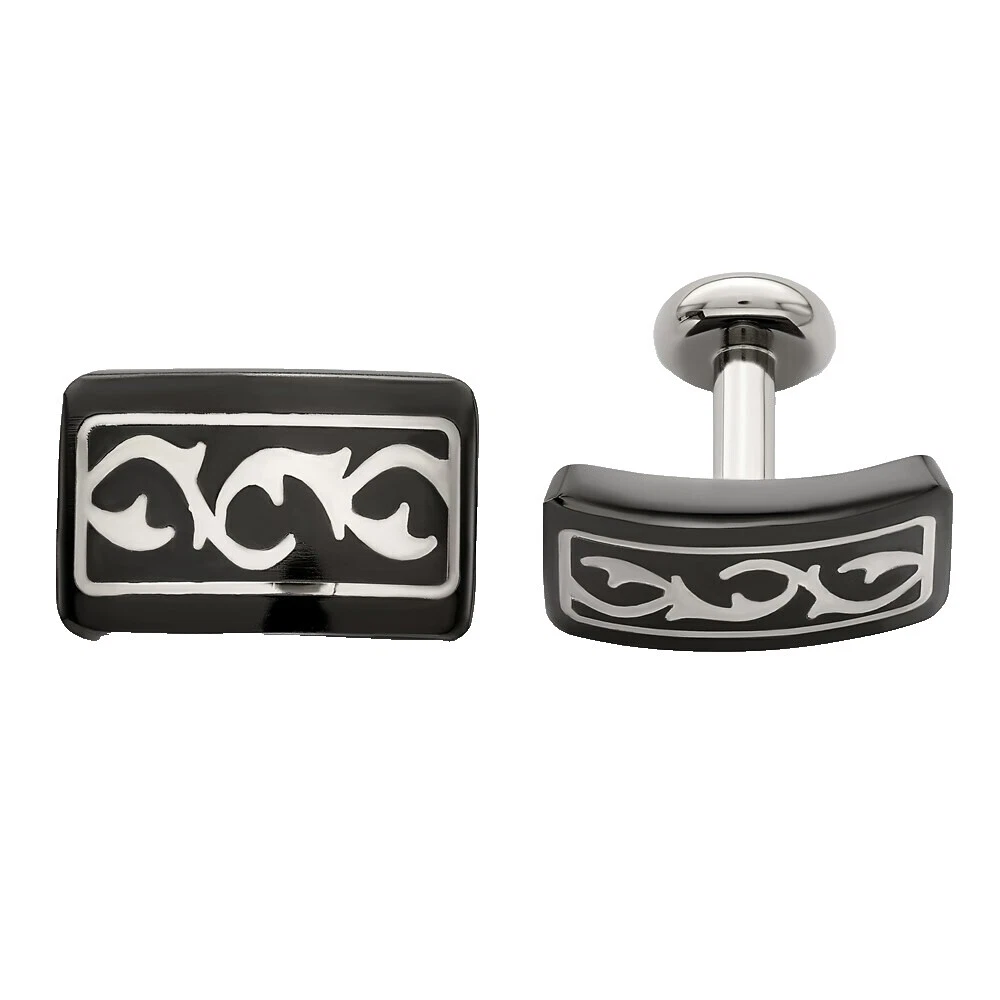 Titanium Black Cufflinks without Stone for Men