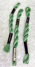 3 MINT Anchor Perle Pearl Cotton 215 MedMint GRN Embroidery Floss Vintage Skein