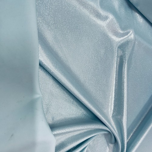 Spandex 4-way Stretch Fabric Pastel Blue Metallic Foil By the Yard for Swimwear - Picture 11 of 11