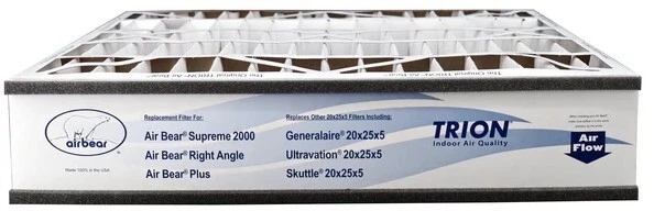 Trion Air Bear 259112-102 (3 Pack) Pleated Furnace Air Filter 20"x25"x5" MERV 11 - Image 4 of 4