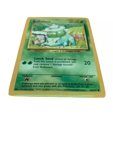 1995 base set Bulbasaur Excellent condition very rare 63/102 WOTC