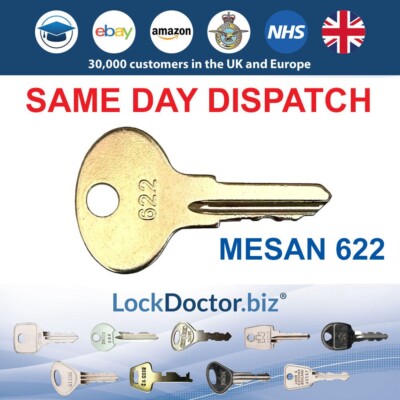 Mesan Camlock Replacement Key Code 5333 - Steel Key For Electrical