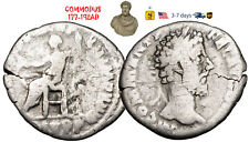 Ancient Roman Empire Coin Silver Denarius COMMODUS 177 - 192 AD Authentic #32684