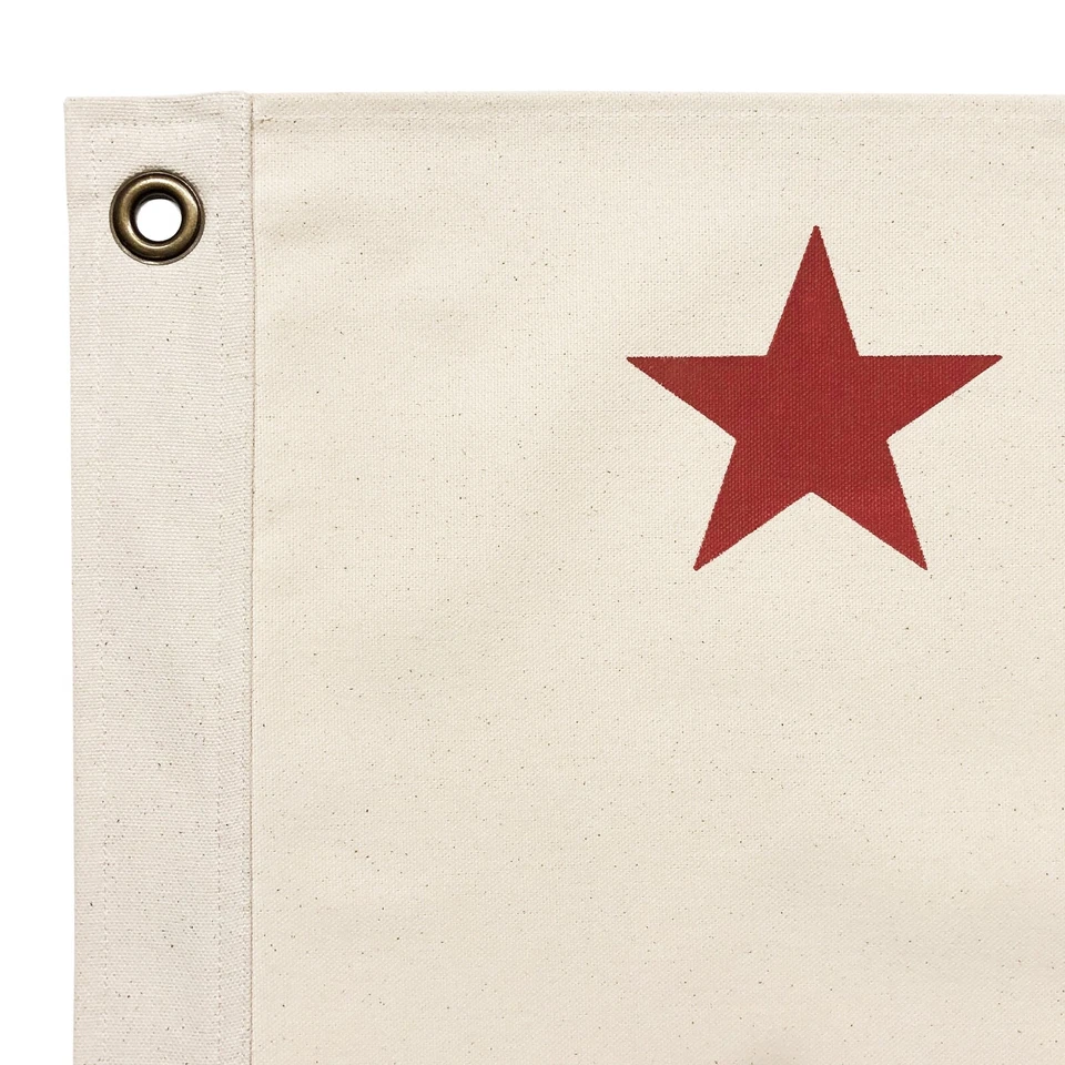 100% Cotton California Republic State Flag Canvas Bear Vintage Style Made in USA - Image 4 of 4