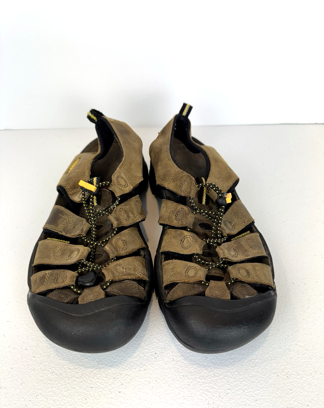 Scarpe sandali uomo Keen pelle marrone taglia 10 punta chiusa SM 1008 escursionismo outdoor