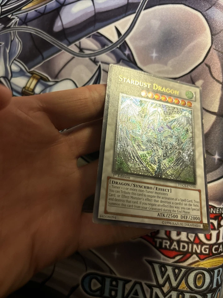 (LT) Yugioh Stardust Dragon TDGS-EN040 Ultimate Rare 1st Edition MP/LP - Image 4 of 4