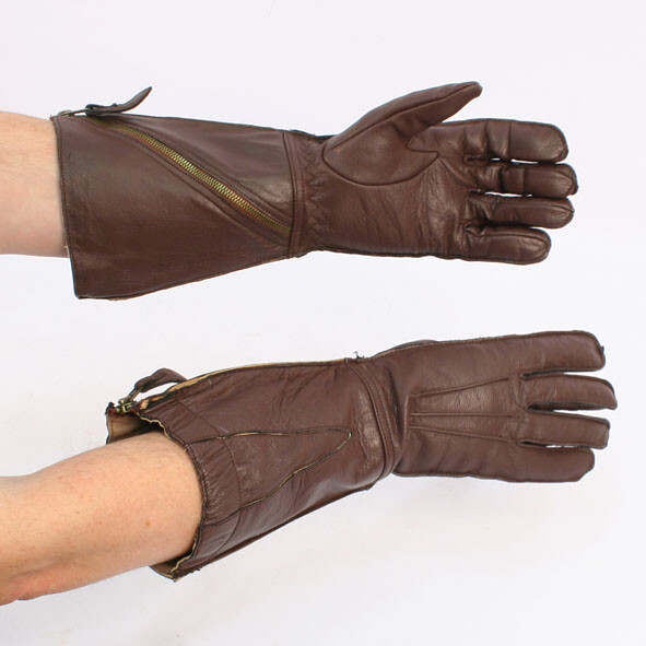 Replica RAF 1941 Flying Gloves/Gauntlets with Side Zipper WD164 | eBay