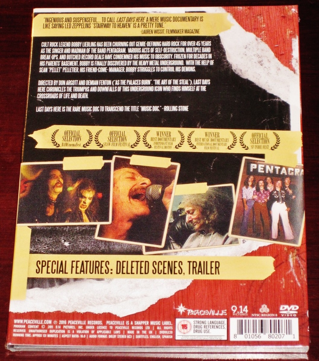 Pentagram: Last Days Here Documentary DVD 2016 Peaceville