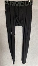 UNDER ARMOUR UA Size M HeatGear Men's Black Compression Leggings NEW