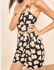 Reformation Women's Daisy Halter Wrap Tie Dress