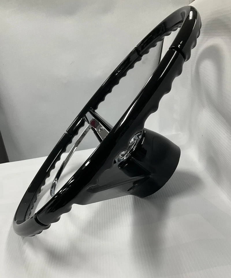 1963 Chevrolet Impala Custom 15 дюймов руль с кнопкой гудка хром - Изображение 4 из 4