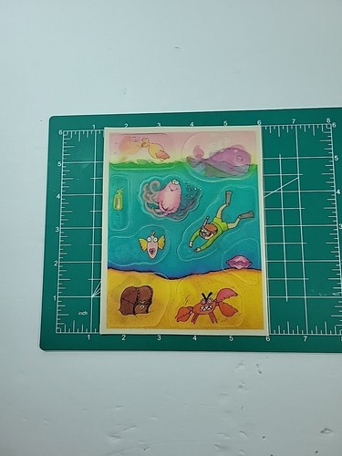 Vintage 1980’s Hallmark Magic Motion Stickers Adhesive Lenticular Ocean Scuba - Picture 7 of 9