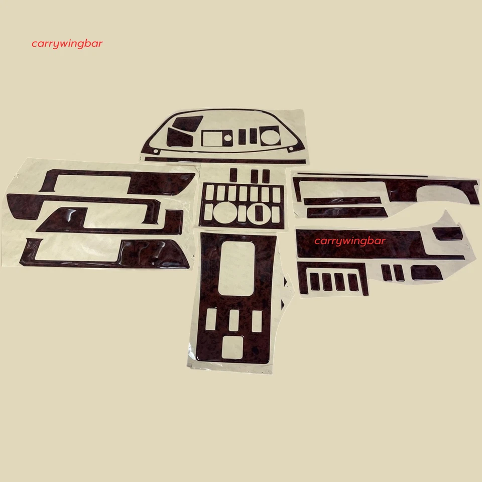 Kit de molduras de tablero aspecto madera Mercedes Benz W126 1980-1985 280 SE Foto 3 de 4