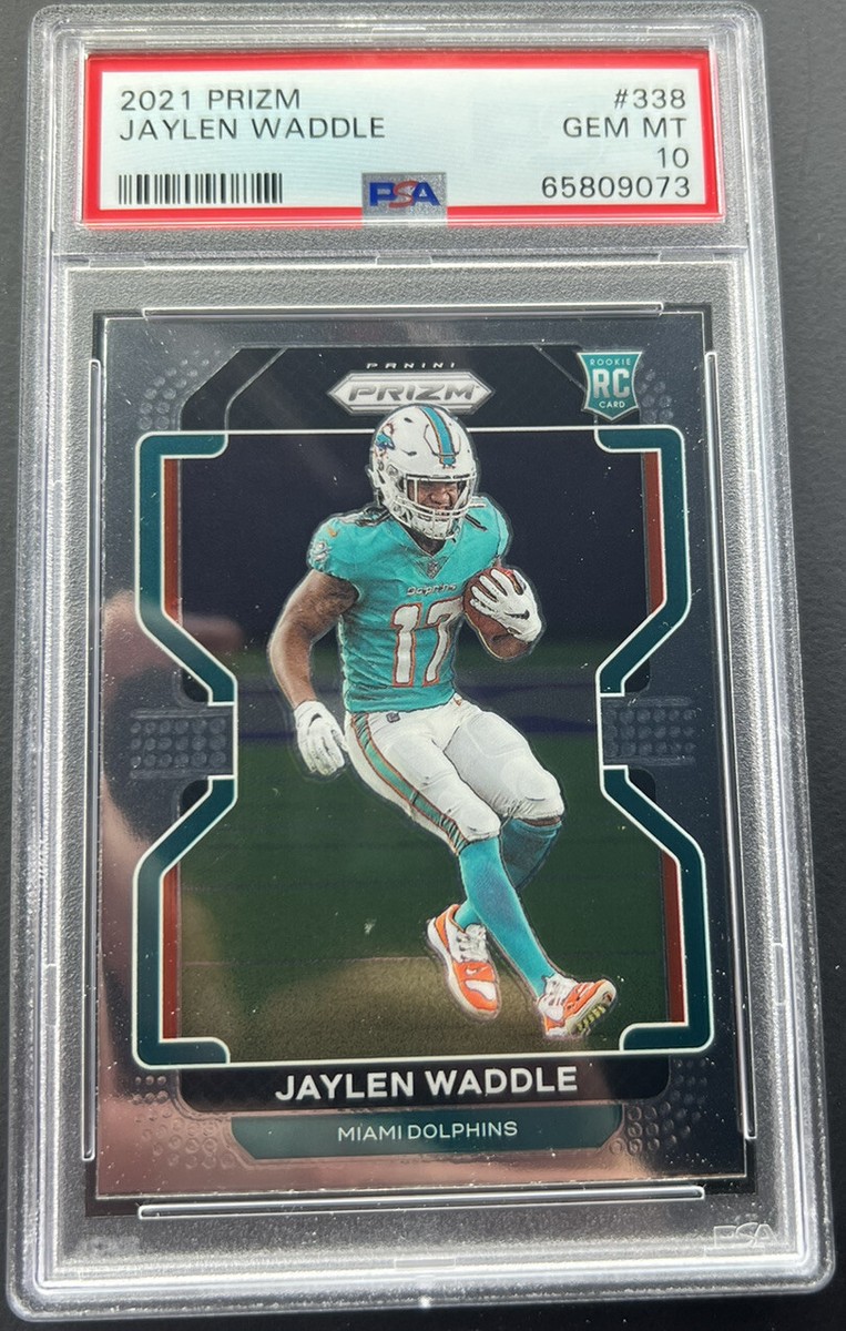 JAYLEN WADDLE 2021 PANINI PRIZM PSA GEM MINT 10 #338 ROOKIE CARD