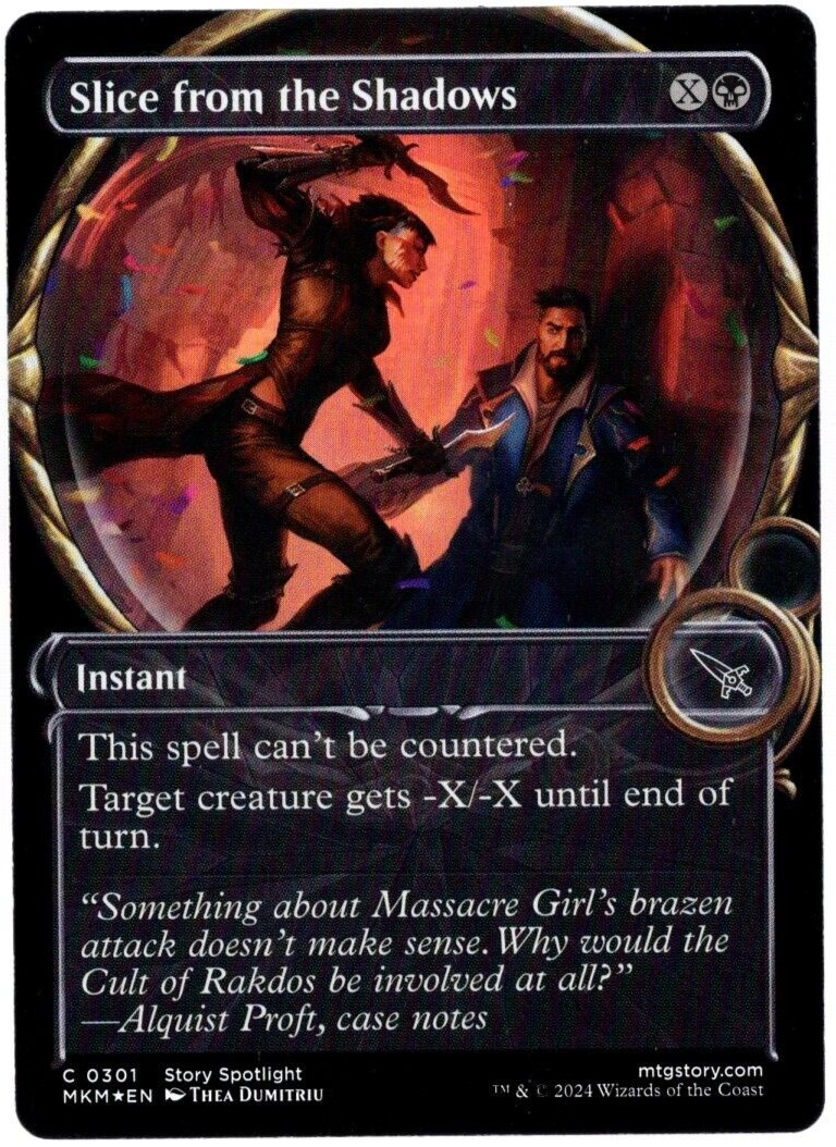 Slice from the Shadows 0301 Showcase Common Foil Karlov Manor MTG Near Mint