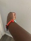 Unisex Kids Multicolor Plastic Stretch Beaded Dangle Charm Bracelet Apple — photo 2