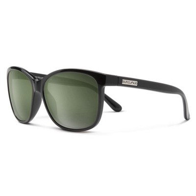 Suncloud - Sashay Polarized Sunglasses - Black / Polar Gray Green - NWT